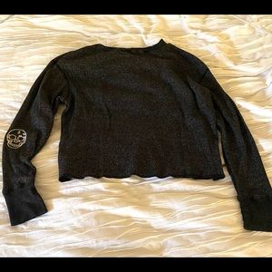 Monrow skull embroidered thermal